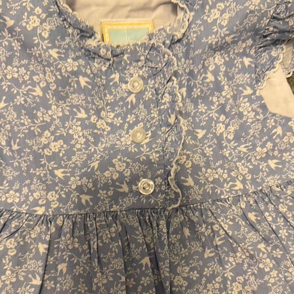 Little English Blue Floral Kids Dress - Picture 2 of 2